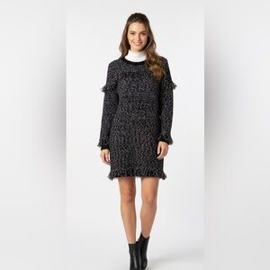 Juicy Couture, black, blue and pink sweater dress - size small, NWT